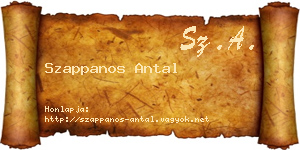 Szappanos Antal névjegykártya